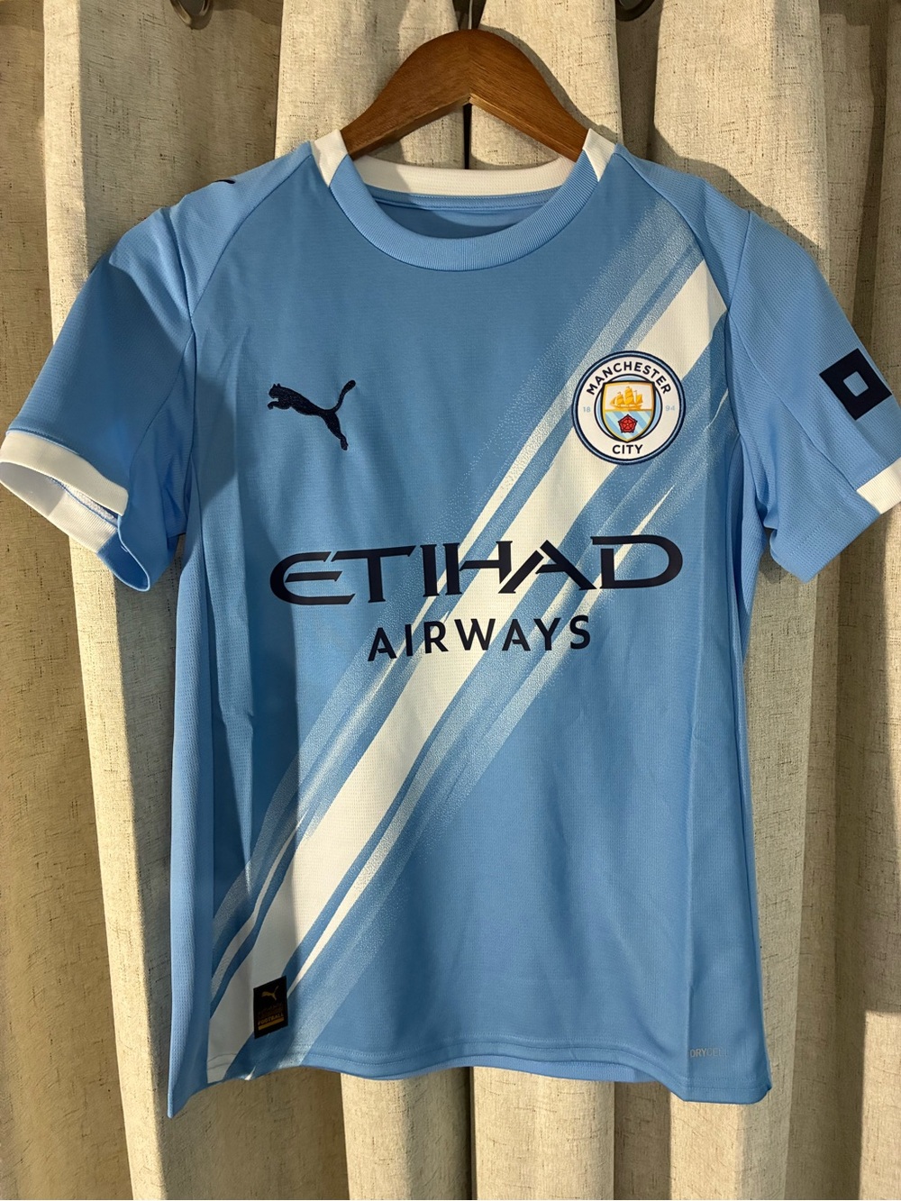 Manchester City 25/26 Home Jersey Youth Large Puma Sky Blue Puma NWT Kit